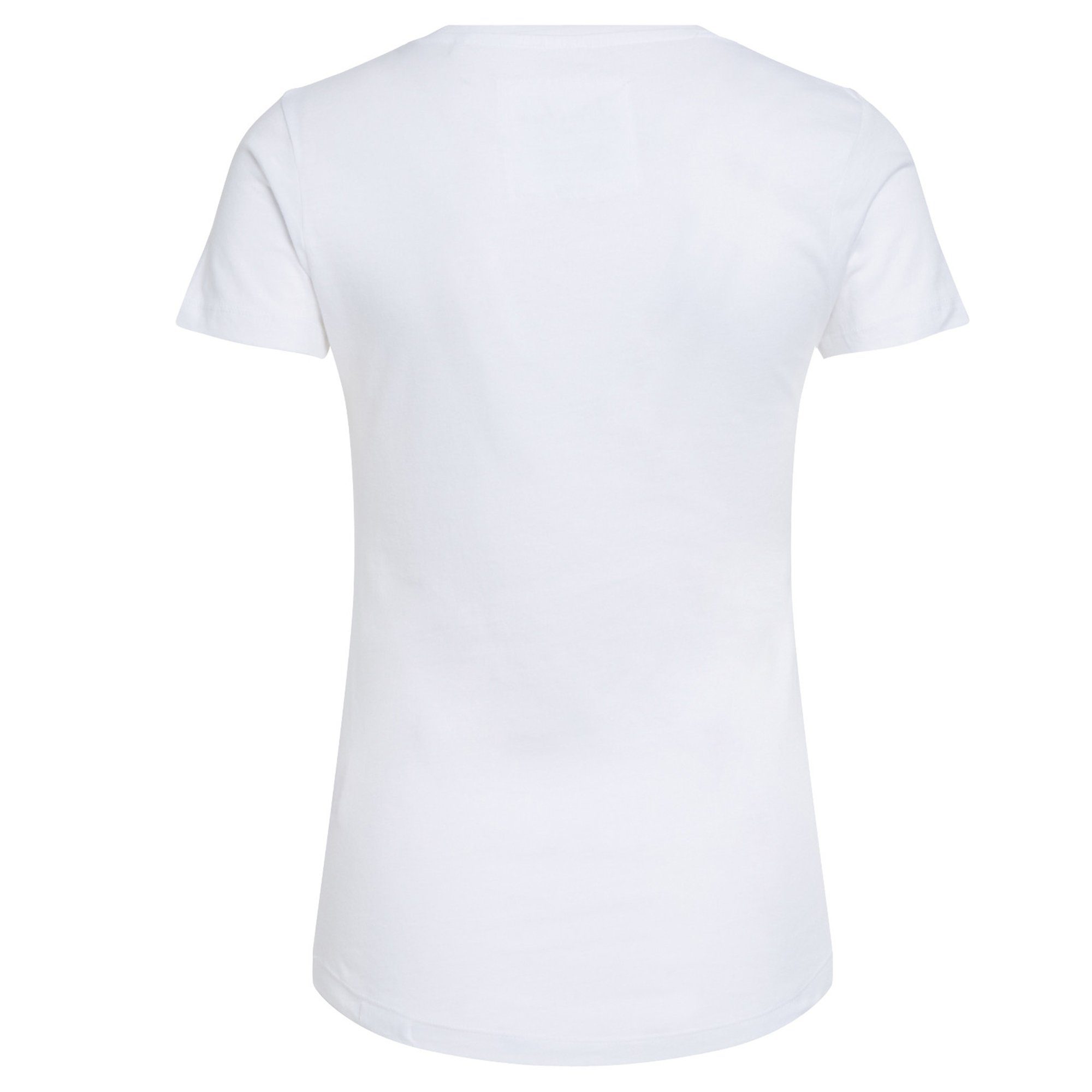 DAILY´S Kurzarmshirt ALINA: 1/2 Weiß Damen Arm Biobaumwolle T-Shirt