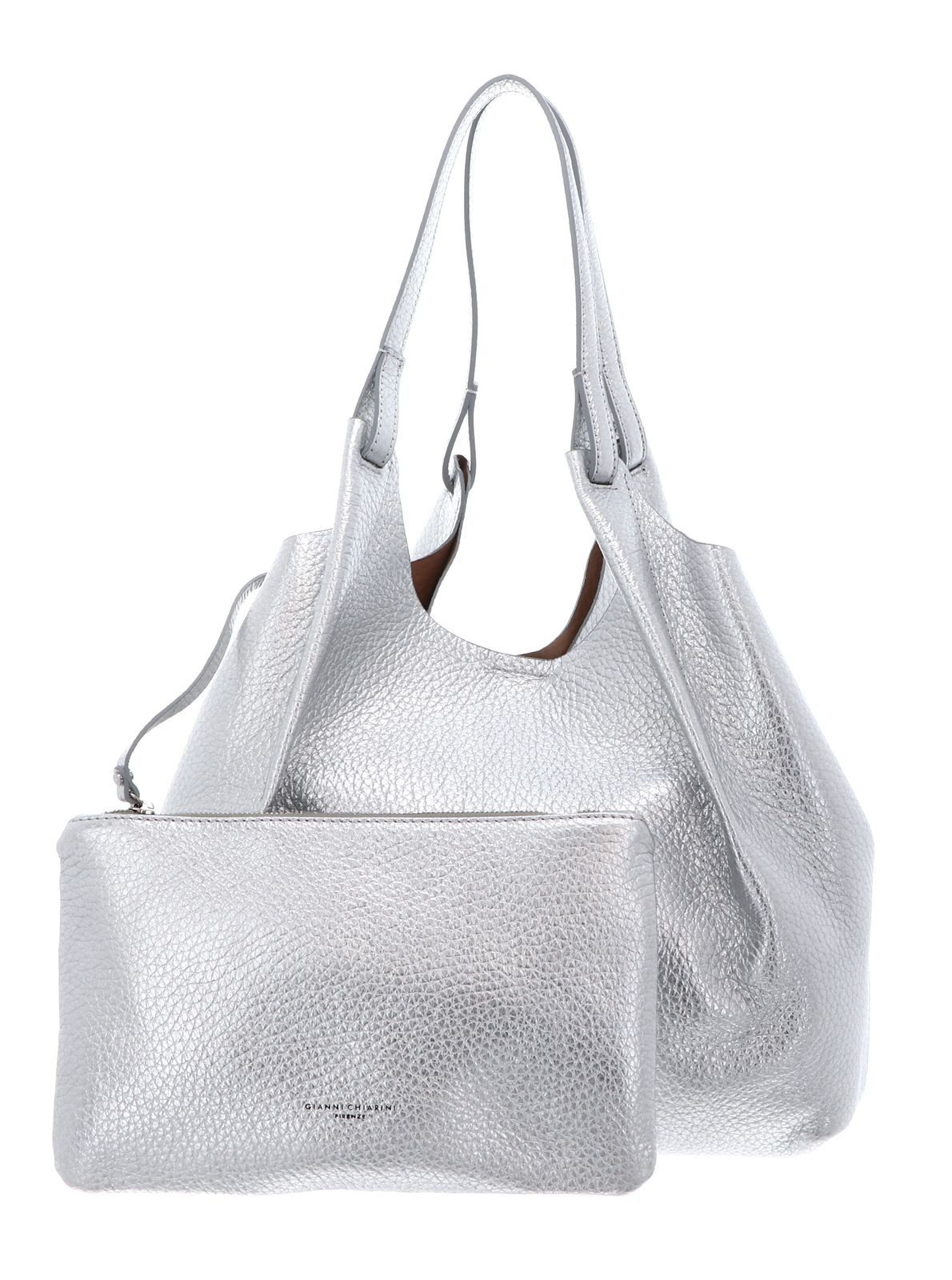 GIANNI CHIARINI Shopper Shopping Bag (Set, 2-tlg), aus echtem Rindsleder
