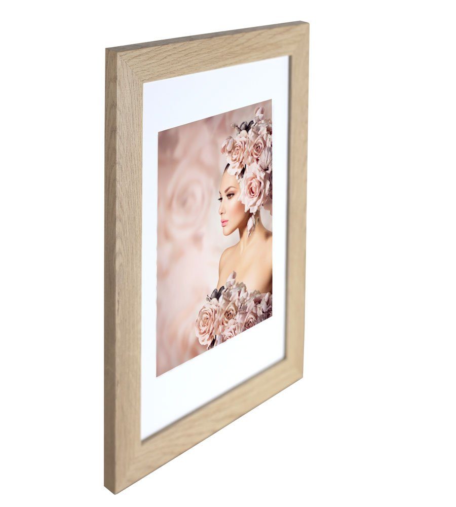 IDEAL TREND Bilderrahmen 5er Pack Holz Bilderrahmen Foto Plexi Rahmen Acryl Collage Wanddeko Po, für 5 Bilder (5 St), Natürliche Holzmaserung sichtbar, leichte Farbabweichungen möglich