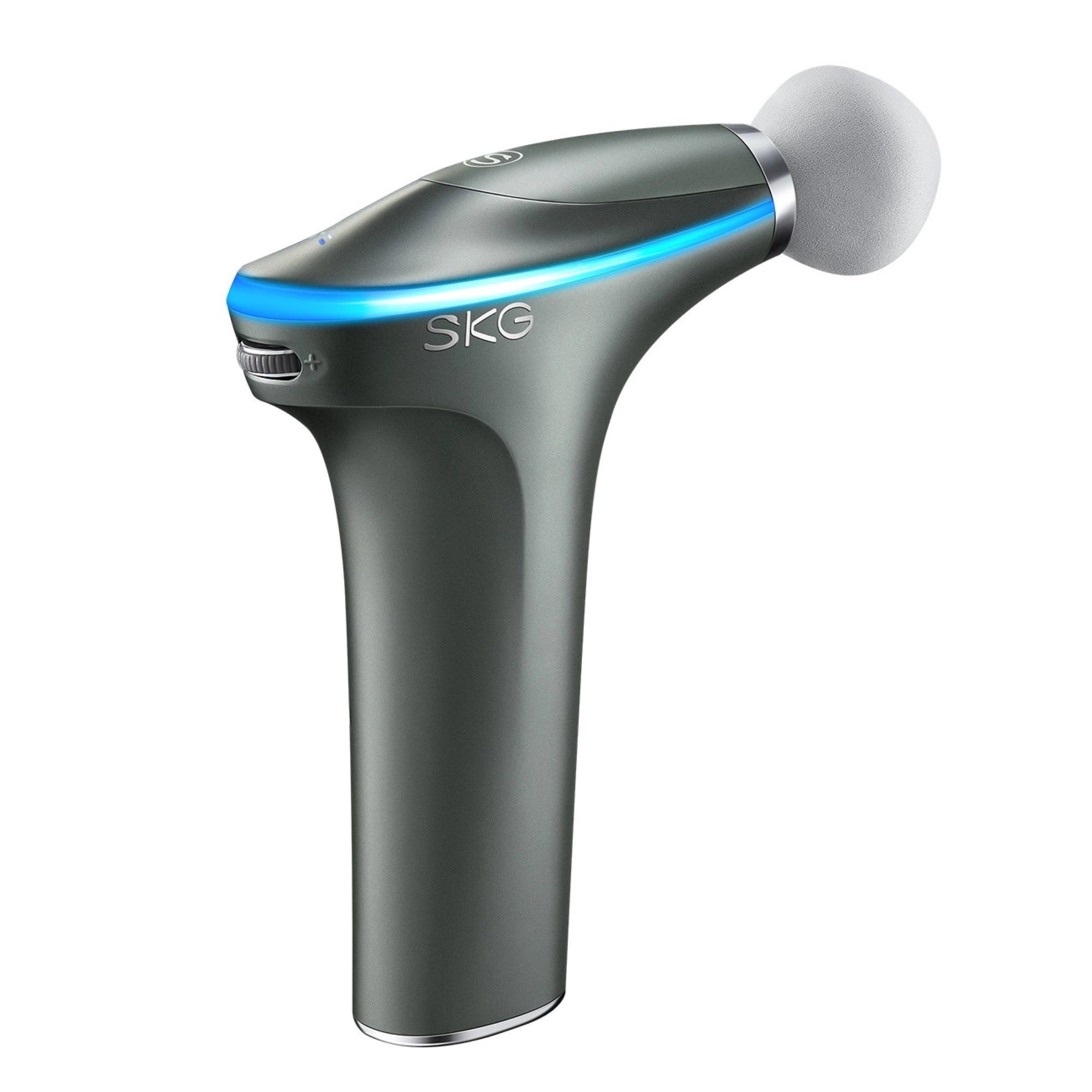 SKG Massagepistole Massagepistole für den ganzen Körper 1800 mAh in Grau mit USB-C Kabel