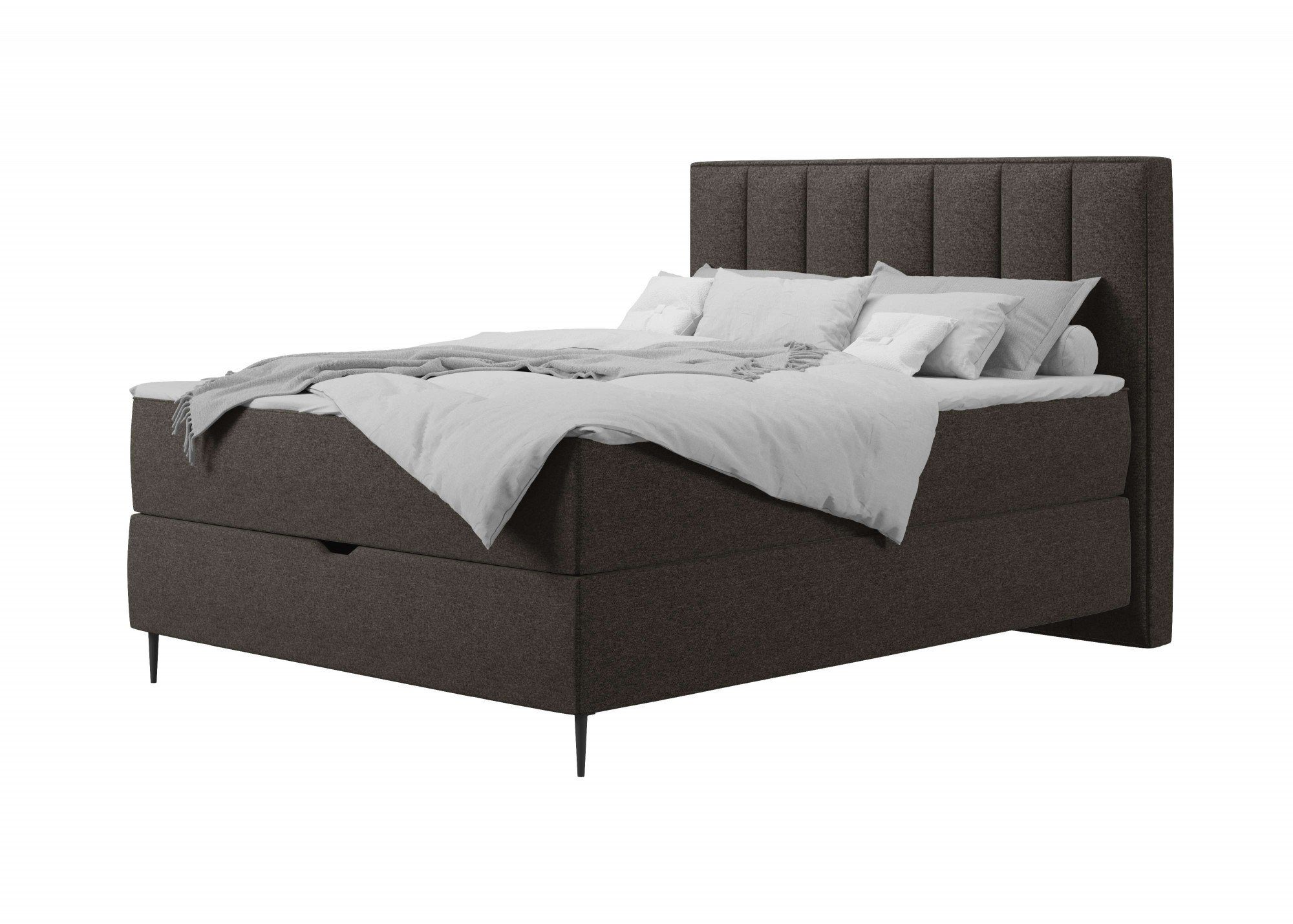 Home affaire Boxbett Rita inkl. Bettkasten, erhältlich in den Breiten 160cm und 180cm, mit Taschen-Federkernmatratze, Komfortliegehöhe von 61cm