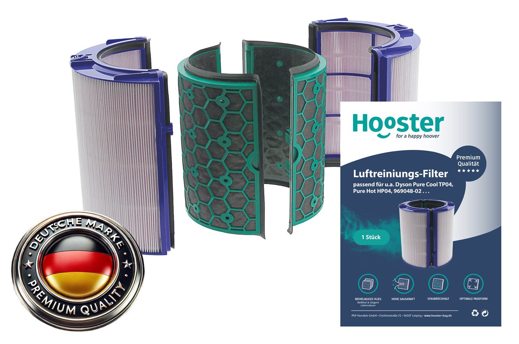Hooster Luftfilter für Dyson Pure Cool TP04 u. Pure Hot HP04, Ersatz für Dyson Filter 969048-02
