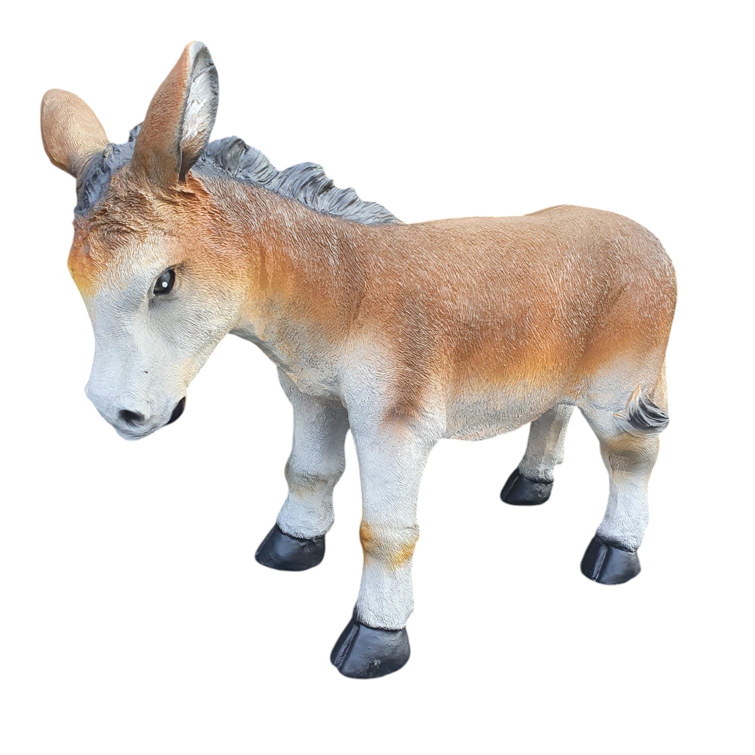 Aspinaworld Gartenfigur braune Esel Figur 41 cm, Figur für den Garten