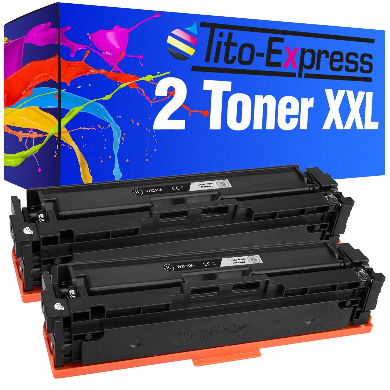 Tito-Express Tonerpatrone 2er Set ersetzt HP W2210 A HP W2210A HPW2210A, (Doppelpack, 2x Black), für Color Laserjet Pro MFP M283fdw M255dw M282nw M283fdn M255nw