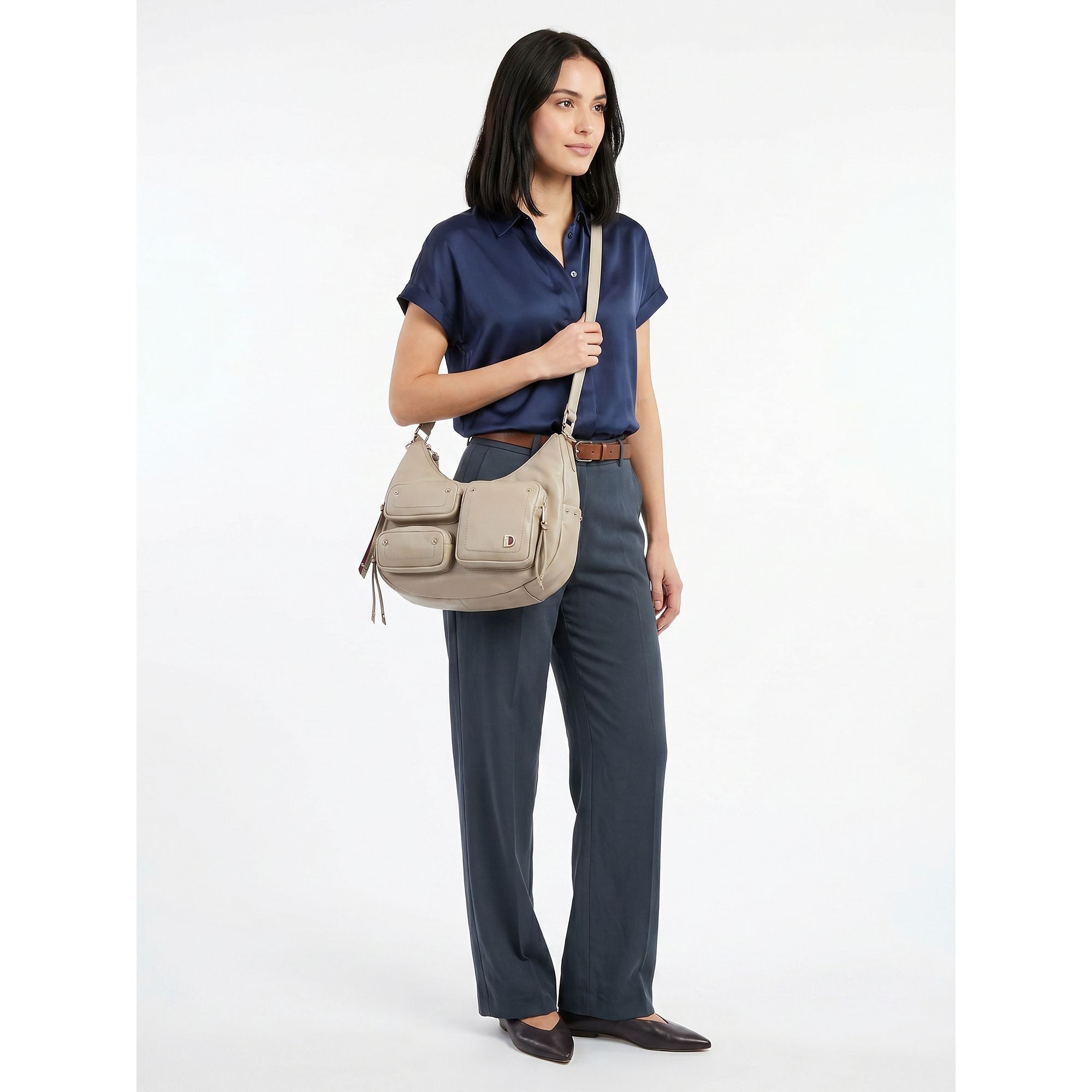 DuDu Schultertasche Pocket, Leder