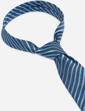 MONTI Krawatte LUCIO aus 100 % feinster Seide mit Streifenmuster und edlem Glanz