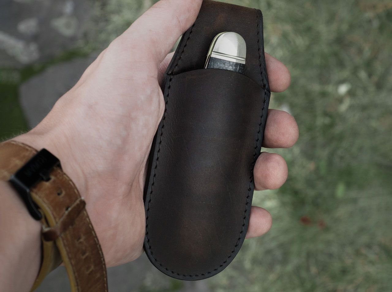 Böker Manufaktur Solingen Taschenmesser Etui Magnet-Stecketui Braun Groß