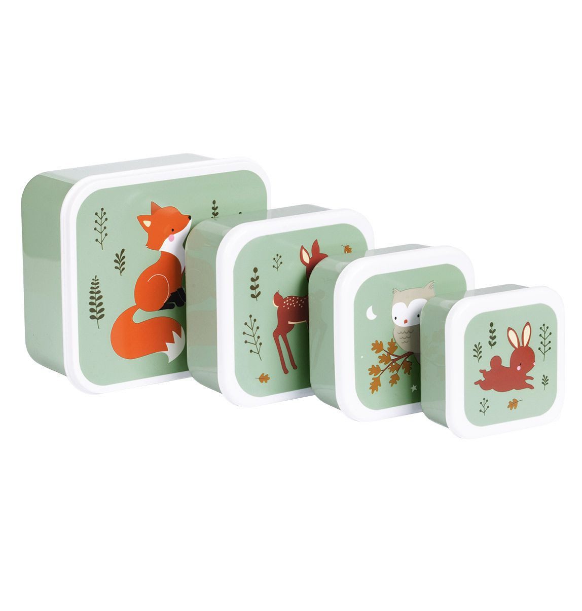 A Little Lovely Company Lunchbox Snackbox Set, Polypropylen, (4-tlg)