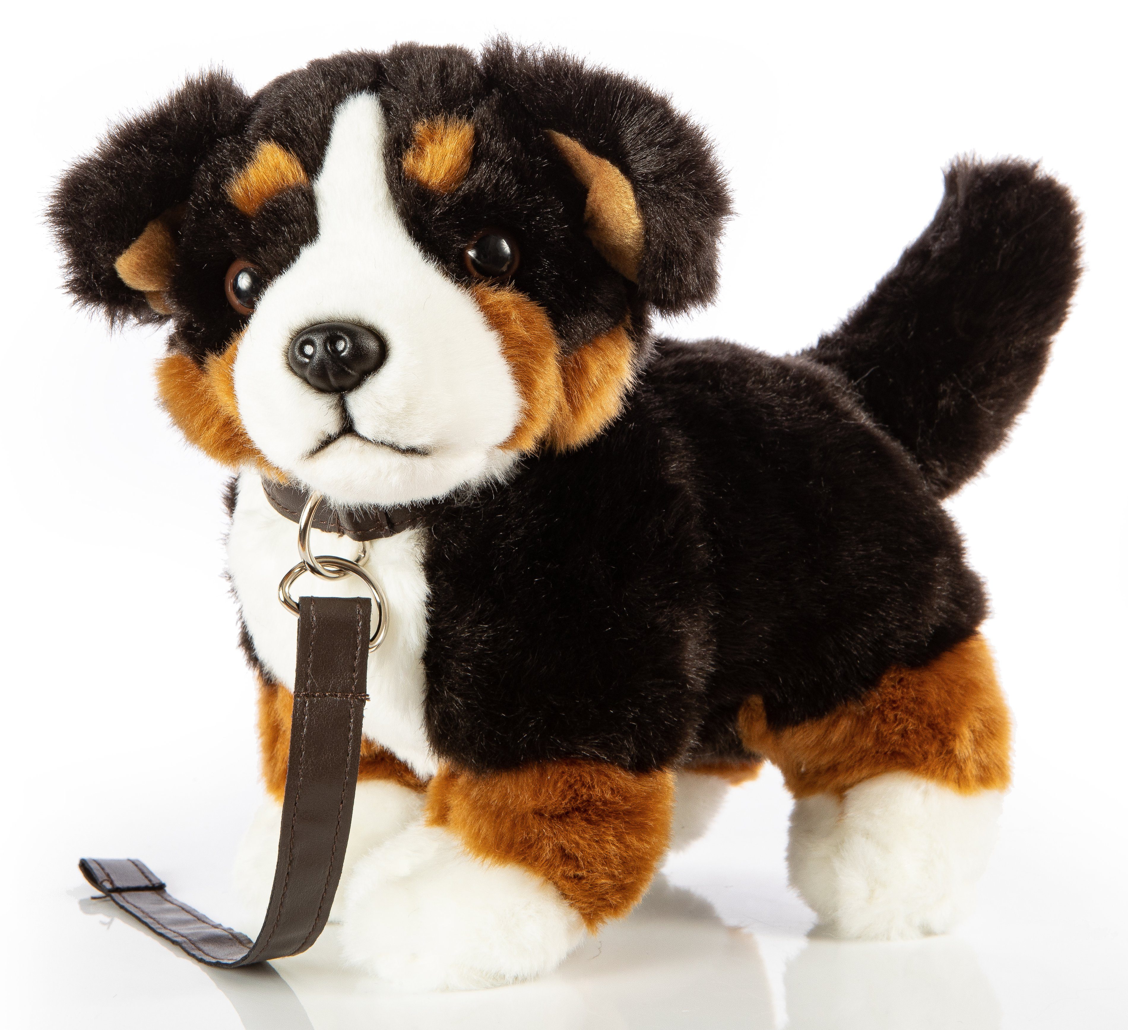 100 cm Uni-Toys Leine, stehend, Plüsch-Hund zu - recyceltes Sennenhund, Füllmaterial Plüschtier, - m. 27 % Berner Kuscheltier