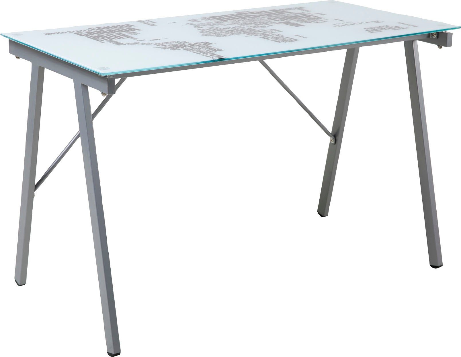 INOSIGN Schreibtisch Tullia, mit Weltkartenaufdruck auf der Tischplatte