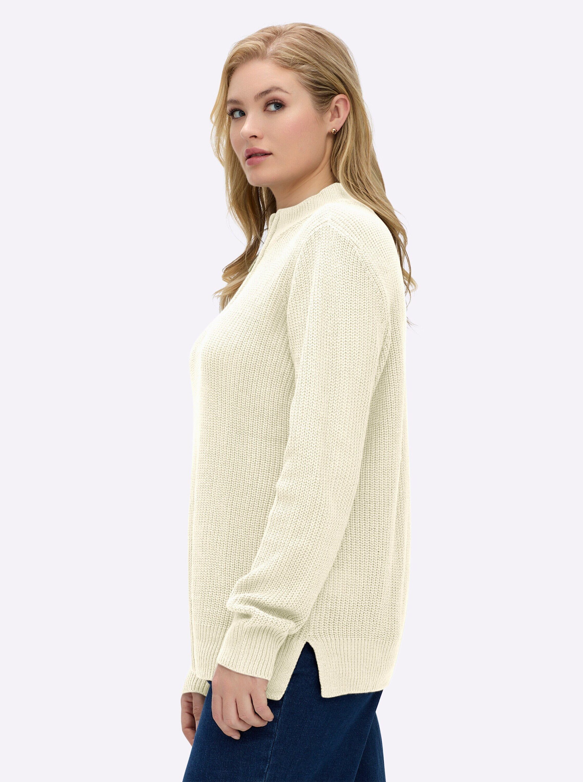 Sieh an! Strickpullover Pullover Langarm Rippoptik