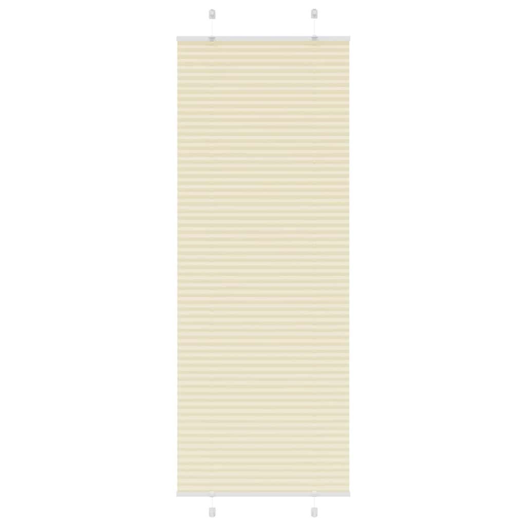 vidaXL Jalousie 80 x 200 cm Plissee Creme 80x200 cm Stoffbreite 79,4 cm Polyester