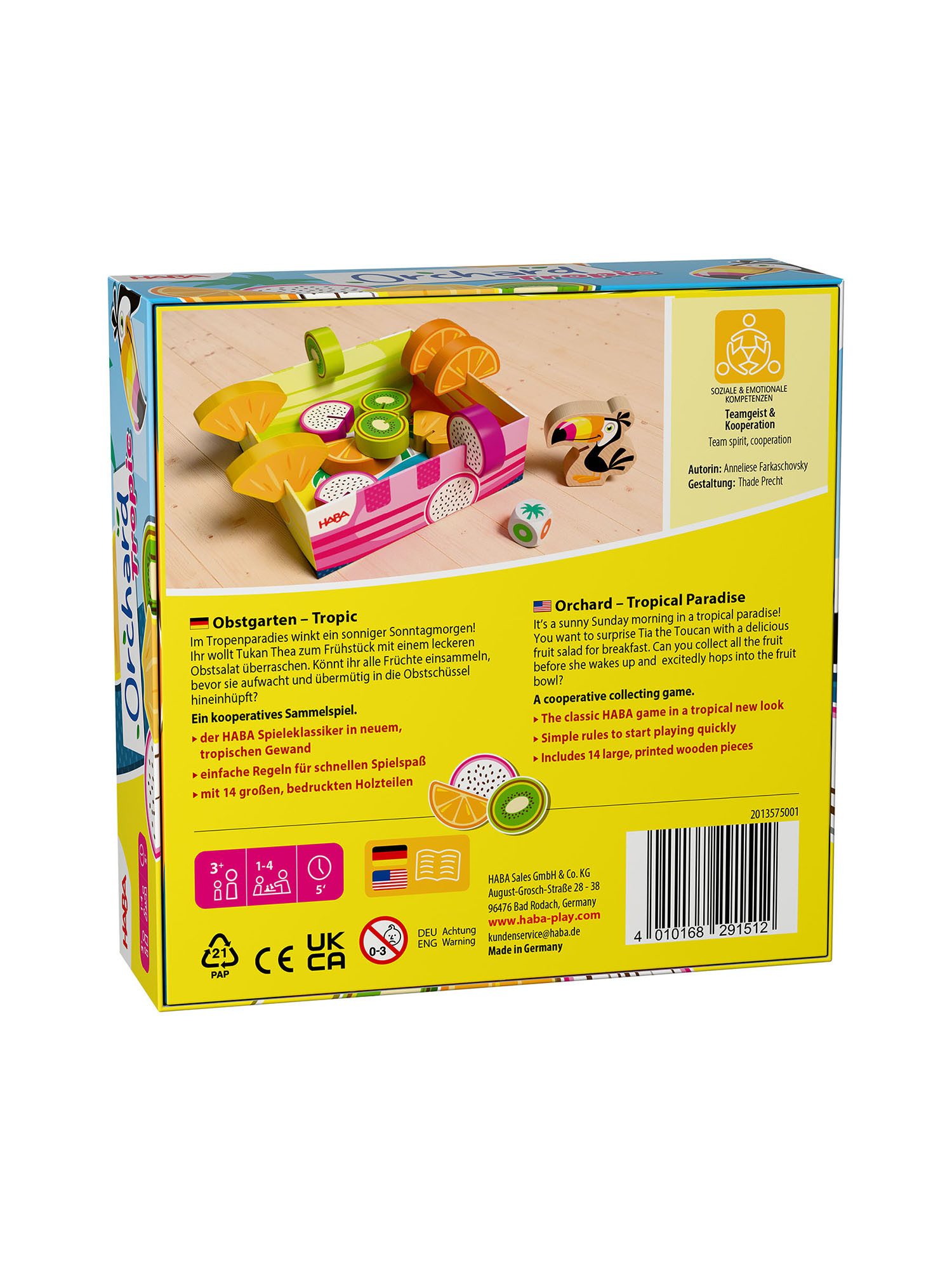 Haba Spiel Obstgarten Tropic, Gesellschaftsspiel, Brettspiel, Familienspiel