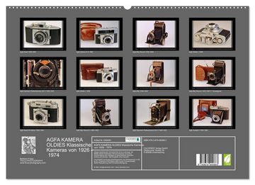 CALVENDO Wandkalender AGFA KAMERA OLDIES Klassische Kameras von 1926 - 1974 (Premium, hochwertiger DIN A2 Wandkalender 2023, Kunstdruck in Hochglanz)