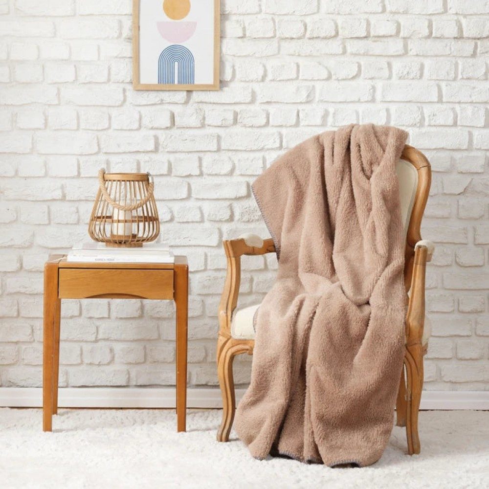Karaca Tagesdecke Karaca Home Faye Beige TV-Decke Tagesdecke Decke 115x160 cm