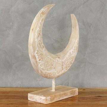 Oriental Galerie Dekofigur Mond Symbol Skulptur auf Sockel klein 32 cm (1 St)