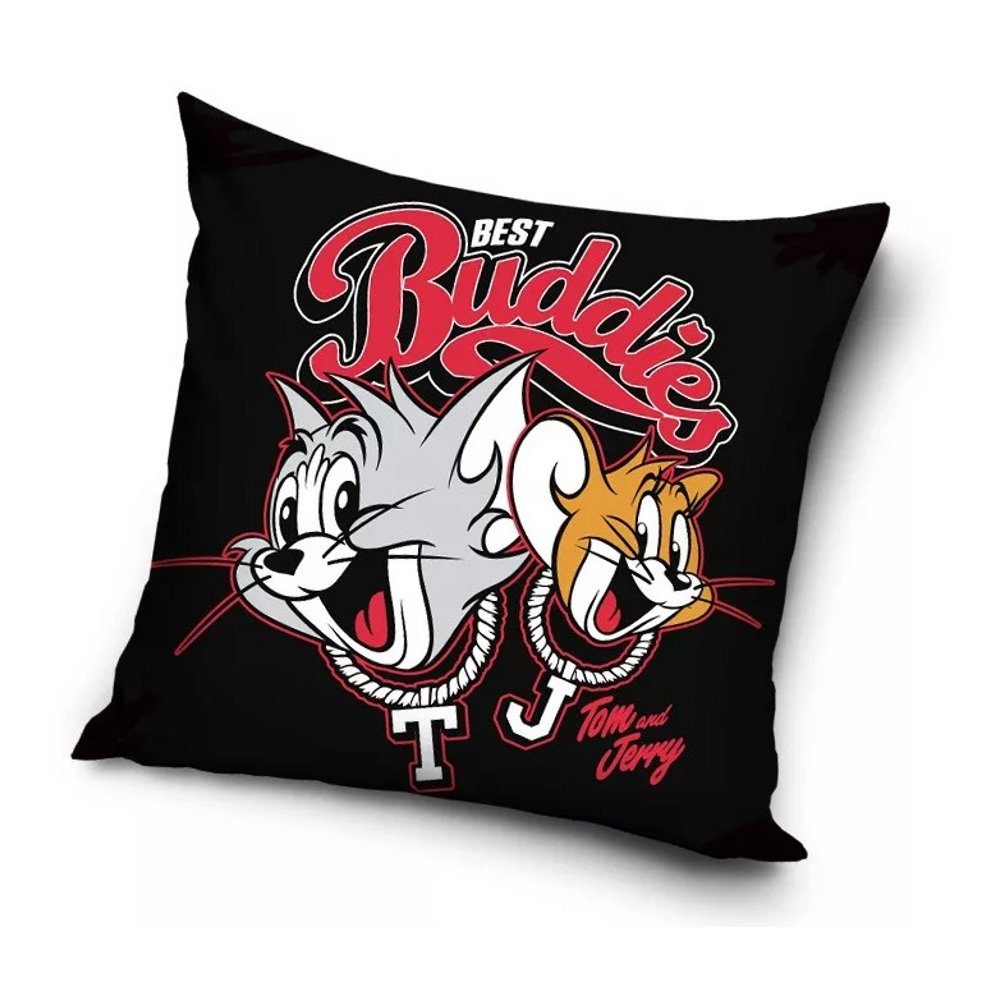 Lau-Fashion Kissenbezug Tom & Jerry Best Buddies Kopfkissen Kissen Bezug Kissenhülle 40x40cm