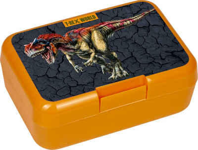 COPPENRATH DIE SPIEGELBURG Lunchbox Butterbrotdose T-Rex World Dino Dinosaurier Brotbox, Kunststoff, (Set, 2-tlg., 1), sehr stabile Ausführung