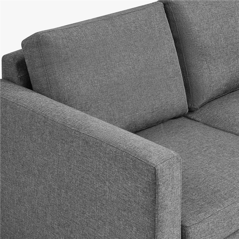 Yaheetech Schlafsofa, 3-Sitzer-Sofa Couch Polstersofa 3 für Personen, belastbar max.340 KG hellgrau