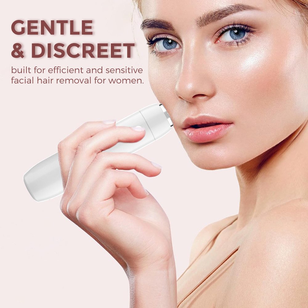feinlux Epilierer Mini-Gesichtshaarentferner für das Gesicht von Frauen, Aufsätze: 1 St., Gesichtshaarentfernung für Frauen, Gesichtsrasierer für Frauen, tragbar, mit intelligentem Licht