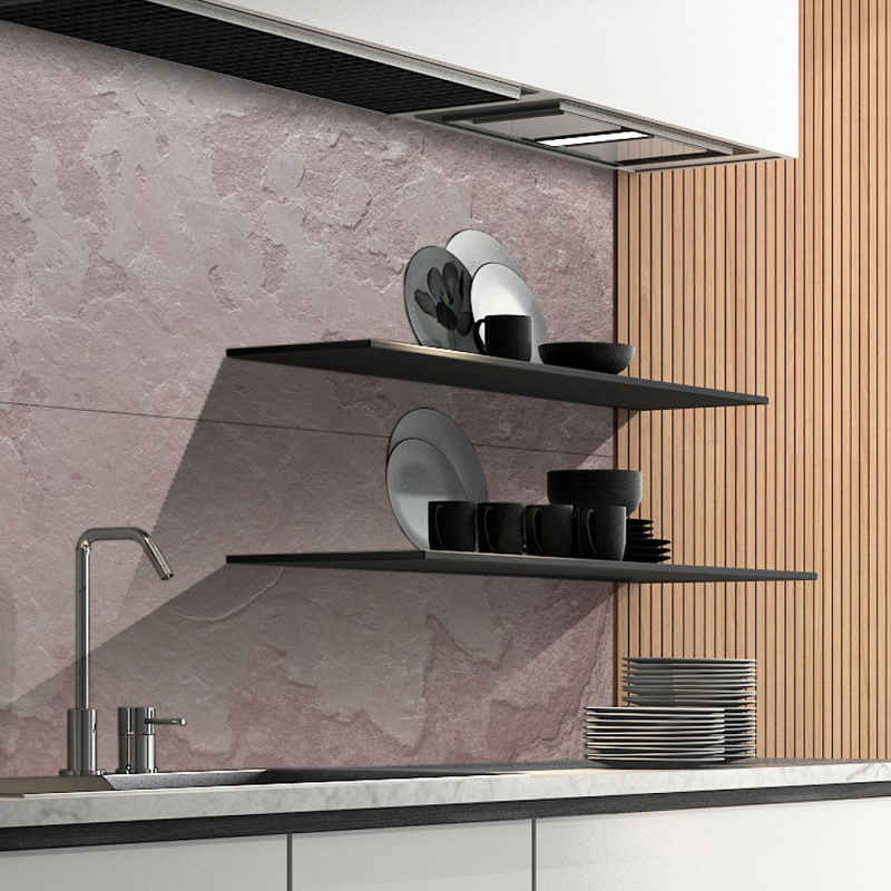 DRUCK-EXPERT Küchenrückwand Naturstein aus 100 % Echtstein - jede Platte ein Unikat