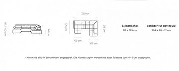 WOHNKLUSIV Wohnlandschaft Wohnlandschaft RIVA elektrische Sitztiefenverstellung, Relaxfunktion, mit Relaxfunktion, elektrische Sitztiefenverstellung