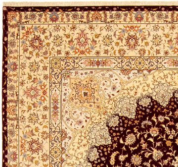Orientteppich Perser - Täbriz - Royal - 405 x 301 cm - dunkelrot, morgenland, rechteckig, Höhe: 7 mm, Wohnzimmer, Handgeknüpft, Einzelstück mit Zertifikat