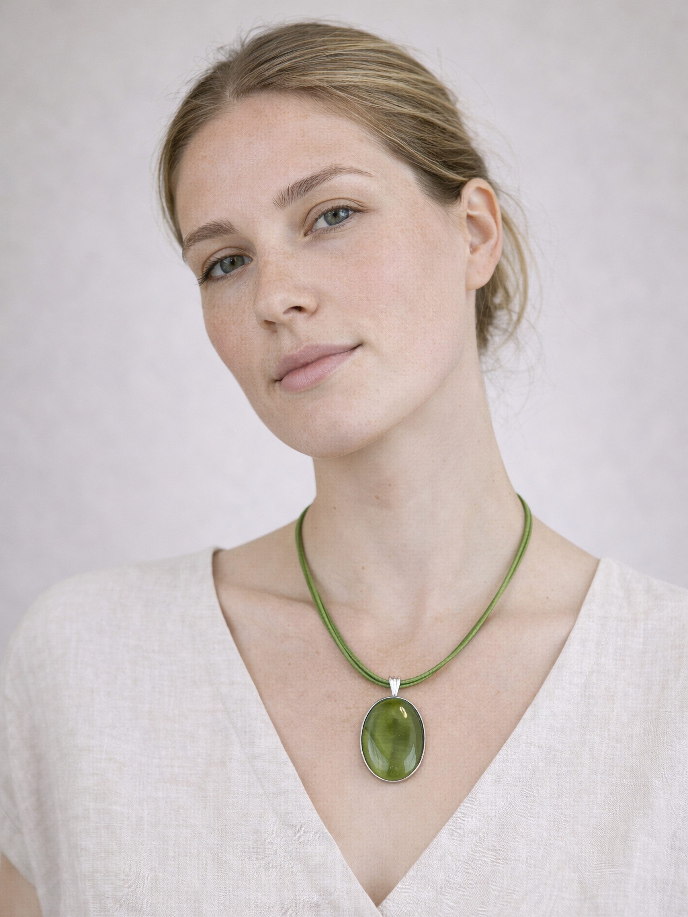 COLLEZIONE ALESSANDRO Kette mit Anhänger Stone, ovaler Anhänger – Bild 2 von 2