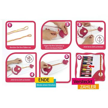 Welikera Strickmaschine Spielzeugarmband Strickmaschine für Mädchen,DIY Handseil,Armbänder