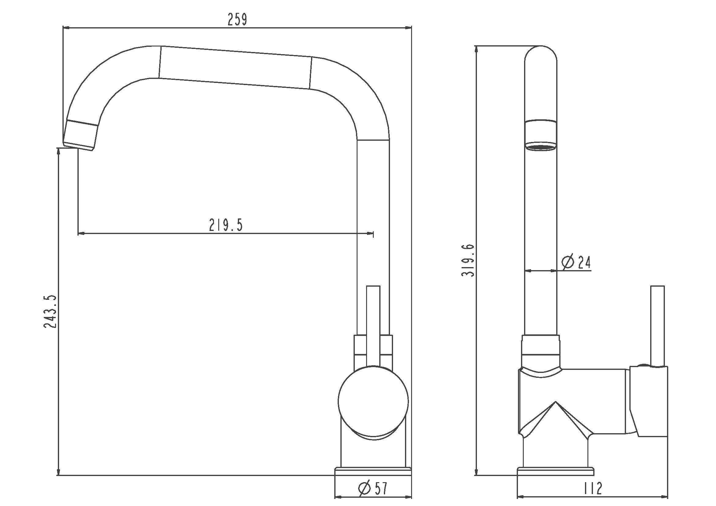 Eisl Spültischarmatur Futura energiesparende Cold-Start-Funkt., 360° schwenkbar, geräuscharm