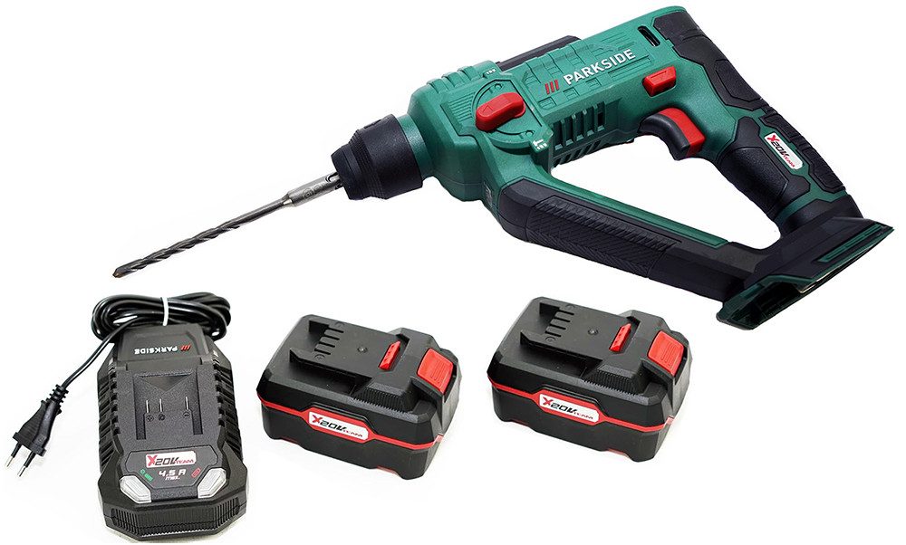 Parkside Akku-Bohrhammer 20V PABH 20-Li D4 Bohr Hammer Akkubohrer, 20 V