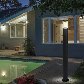 EGLO LED Außen-Stehlampe, Leuchtmittel inklusive, Warmweiß, LED Außen Stand Leuchte Garten Weg Beleuchtung Hof Einfahrt Steh