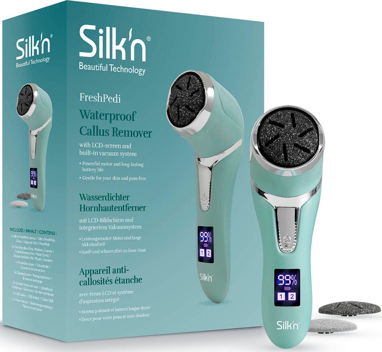 Silk'n Elektrischer Hornhautentferner Fresh Pedi mint | Hornhautentferner