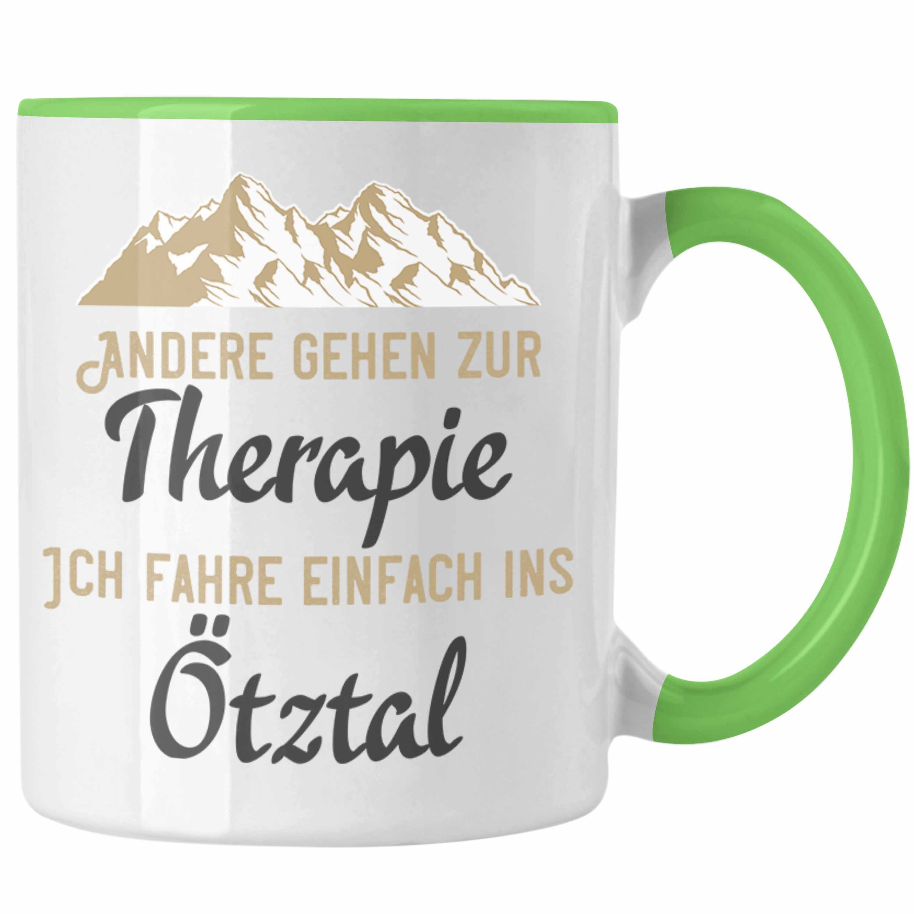 Trendation Tasse Trendation - Ötztal Tasse Geschenk Ich Muss Gar Nix Außer Nach Süd-Tirol Geschenkidee Grün