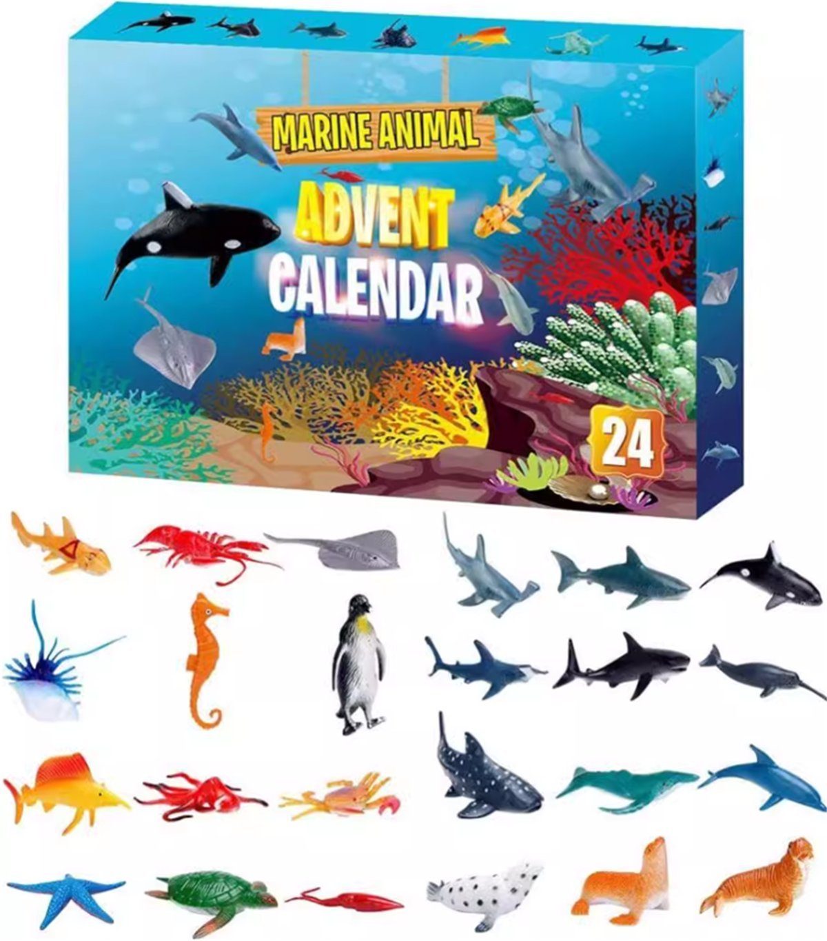 TUABUR Adventskalender Feiertags-Countdown-Blindbox-Meereslebensspielzeug (1-tlg)