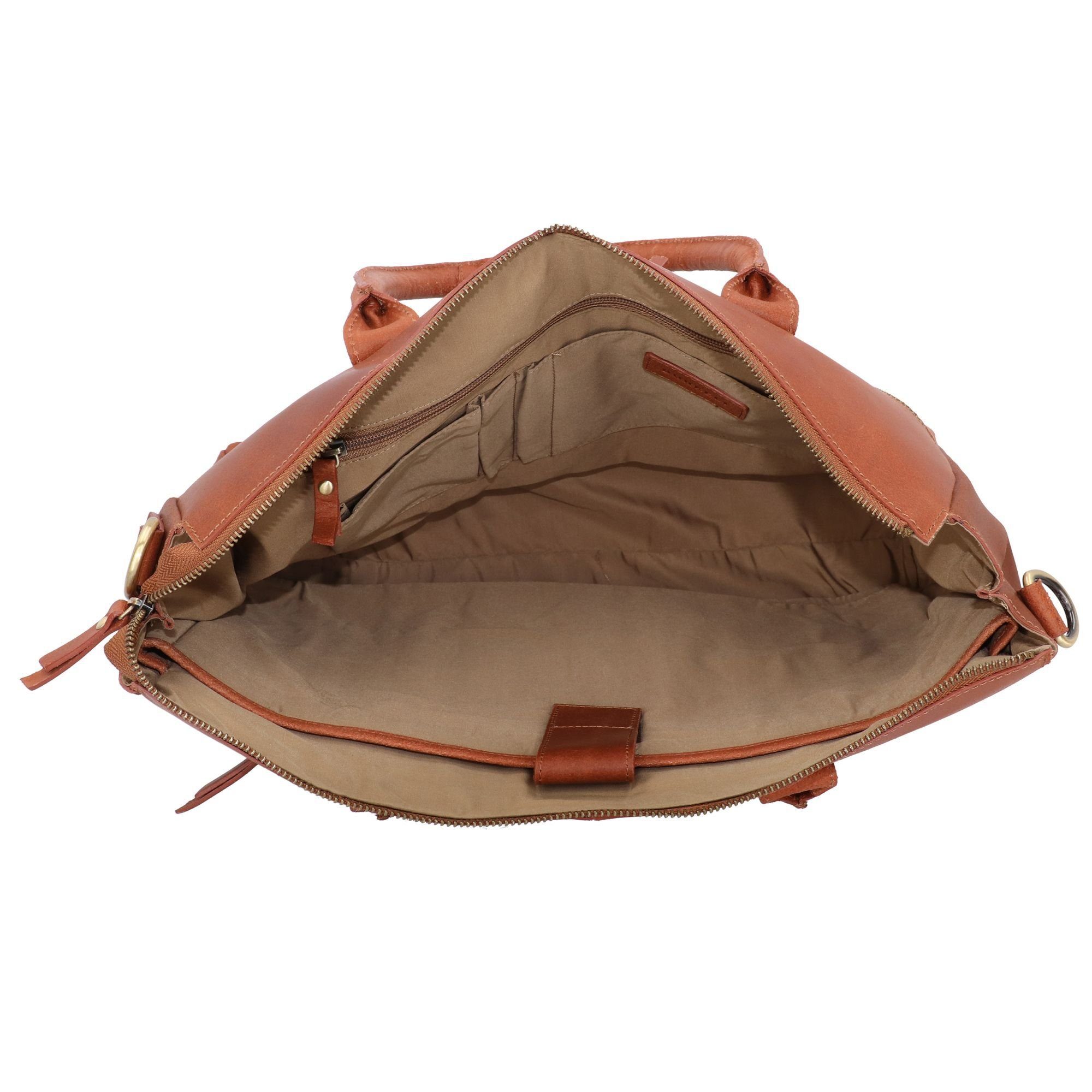 Burkely Schultertasche Vintage, Leder