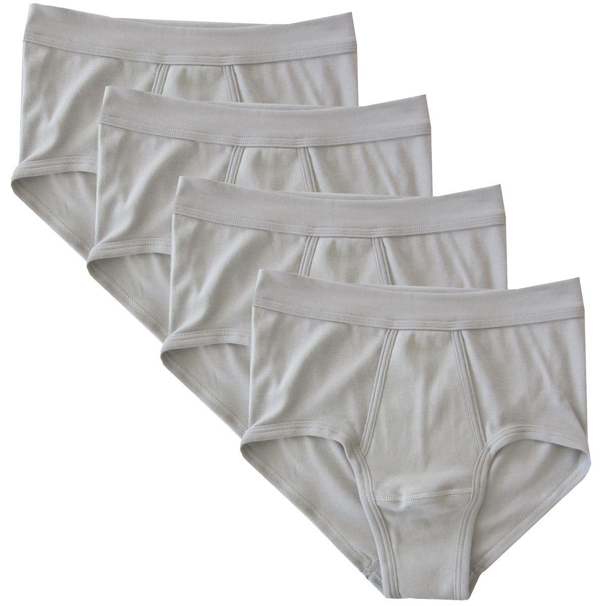 HERMKO Slip Briefs (Pack, 4er) 100 % Bio-Baumwolle mit Eingriff Weichbund hergestellt in EU basic