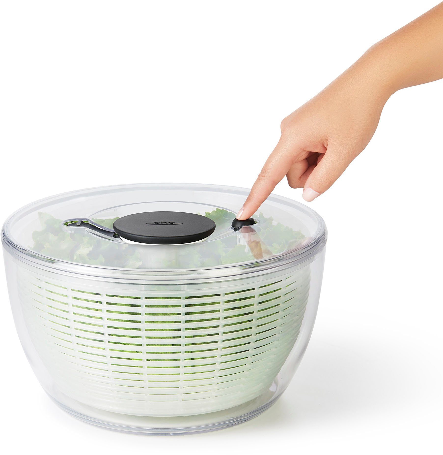 OXO Good Grips Salatschleuder, Einhandbedienung, Kunststoff