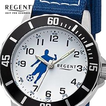 Regent Quarzuhr Regent Damen Armbanduhr Analog, (Analoguhr), Damen Armbanduhr rund, extra groß (ca. 32mm), Textilarmband