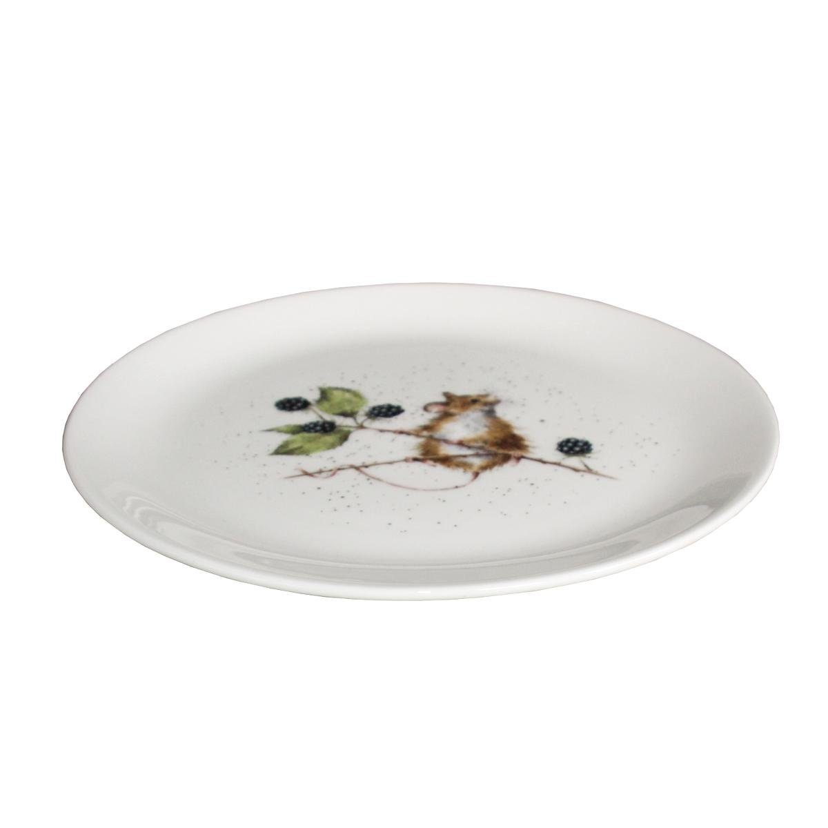 Wrendale Teller Wrendale Designs Porzellan-Kuchenteller Brombeer-Maus ca. 20,5cm