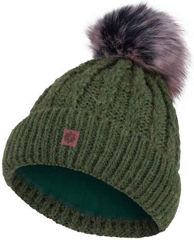 compagno Bommelmütze (1-St) Wintermütze Strickmütze Damen Mütze Winter Beanie