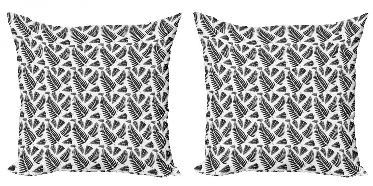 Kissenbezüge Modern Accent Doppelseitiger Digitaldruck, Abakuhaus (2 Stück), Farn Bunch of Leaves Muster Exotische