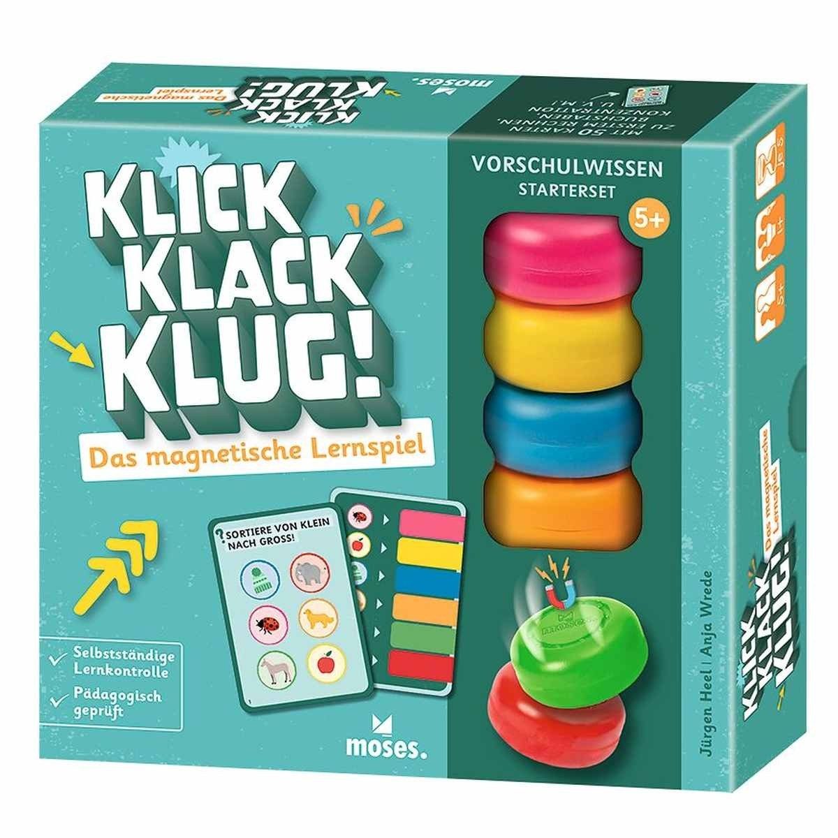 Moses. Verlag Lernspielzeug Klick Klack Klug Starterset 1 – Magnet-Lernspiel ab 5 Jahren