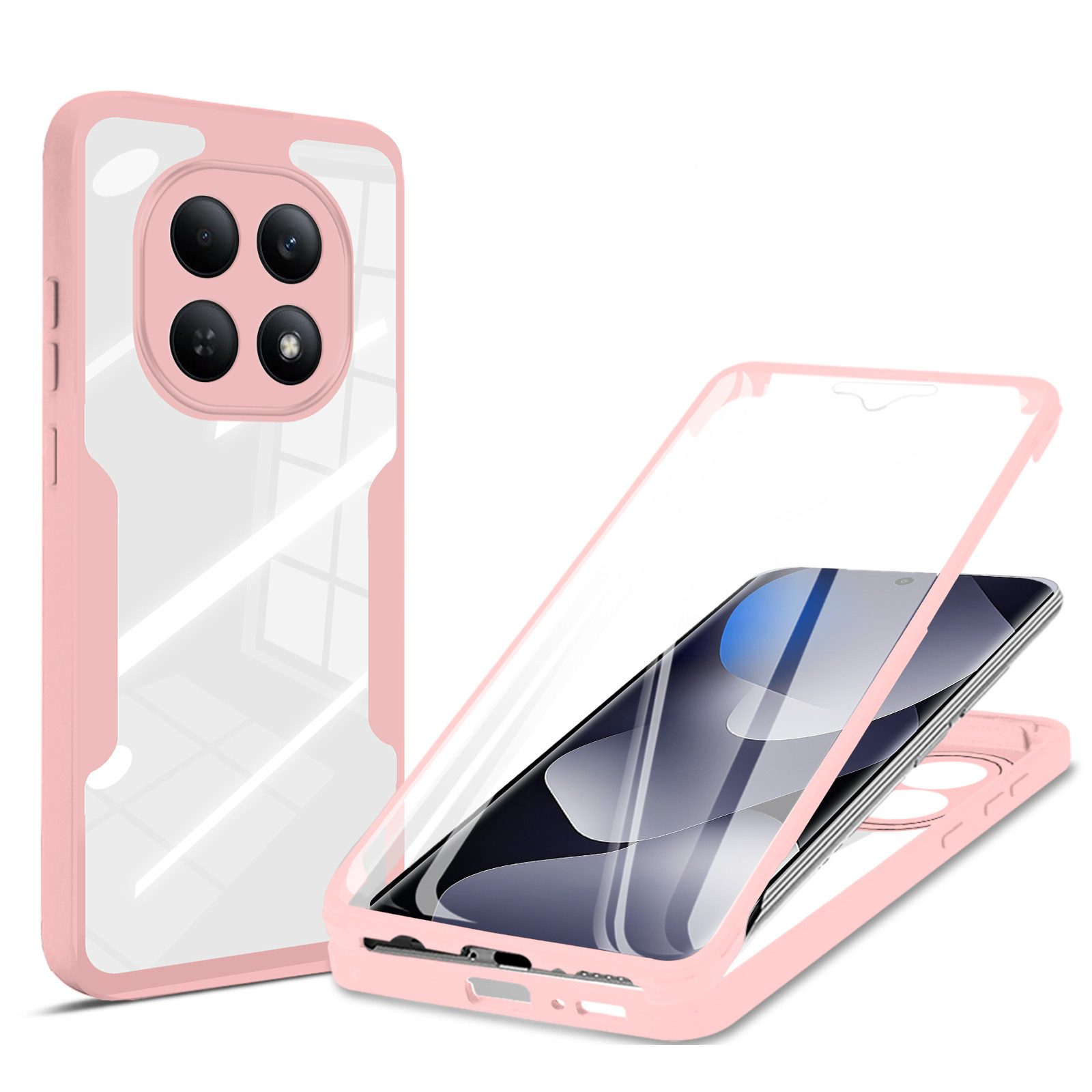 betterfon Handyhülle für Xiaomi Redmi Note 15 Pro 4G, 360° Hülle Schutzcase mit Dispayfolie, Vollschutz Case mit integriertem Displayschutz und klarer Sicht