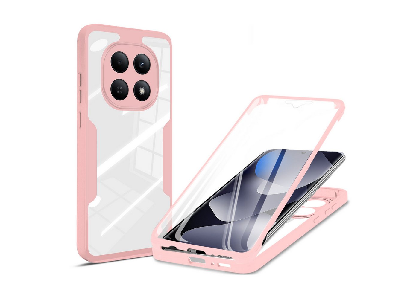 betterfon Handyhülle für Xiaomi Redmi Note 15 Pro 4G, 360° Hülle Schutzcase mit Dispayfolie, Vollschutz Case mit integriertem Displayschutz und klarer Sicht