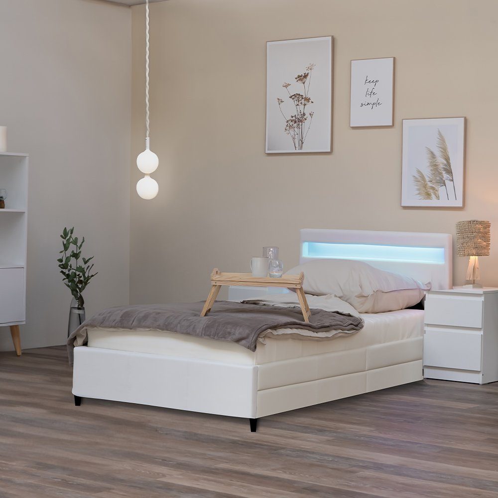 HOME DELUXE Bett LED Bett NUBE mit Schubladen (Set, 2-tlg., bett mit Schubl günstig online kaufen