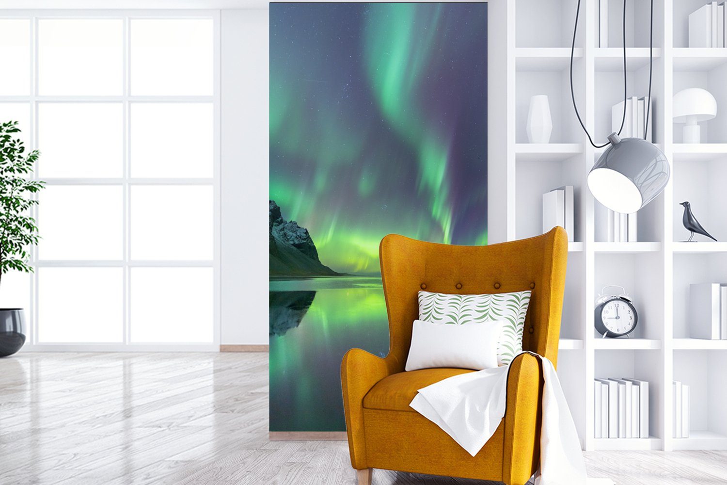 - (2 Aurora St), - bedruckt, Schlafzimmer Vliestapete MuchoWow Meer, für Küche, Matt, Nacht Fototapete Fototapete Wohnzimmer