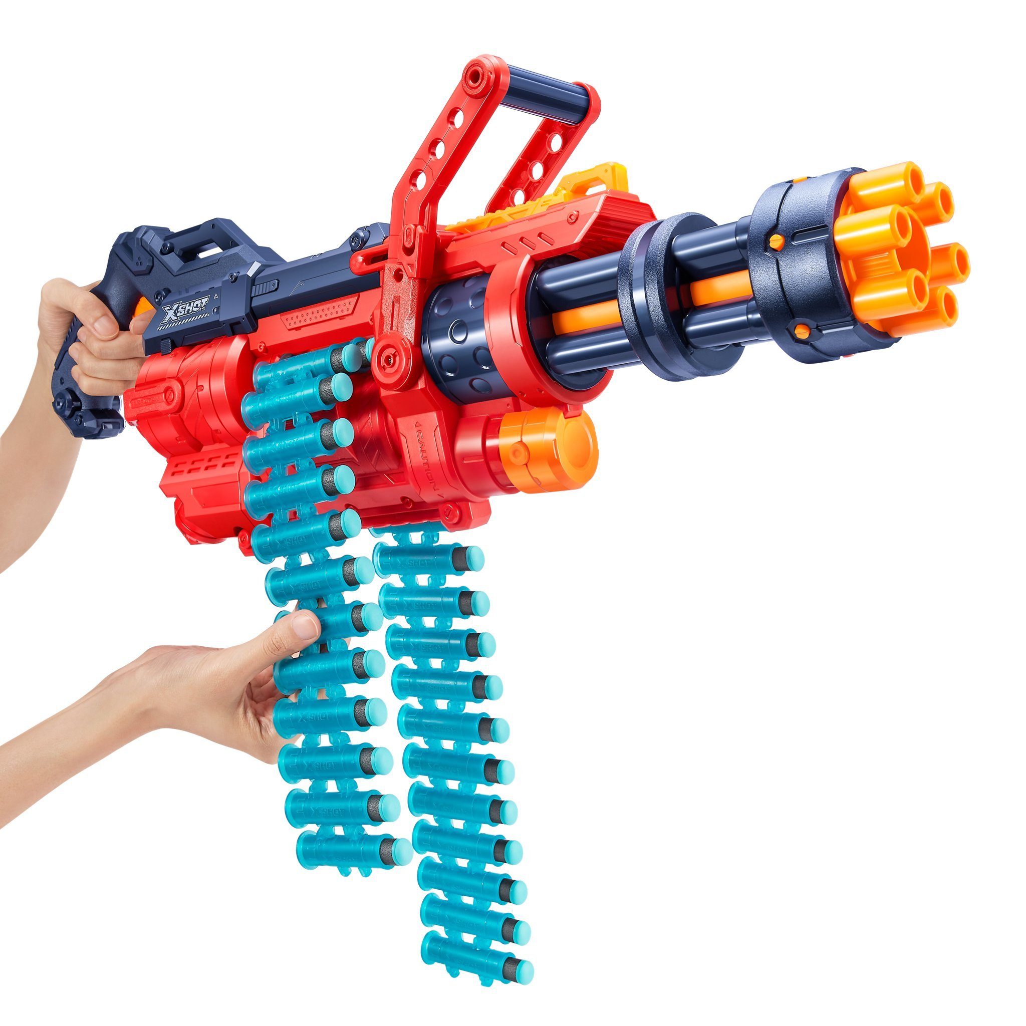 ZURU Blaster Dartblaster Excel Omega, Die rote Minigun mit einem Maximum an Munition