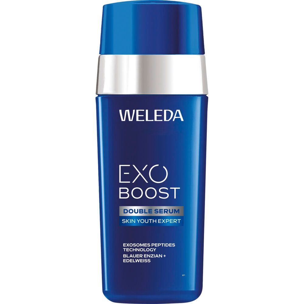 WELEDA Gesichtspflege Exo Boost Double Serum Blauer Enzian Edelweiß, Blau, 30 ml