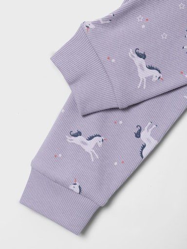 Name It RIB LAVENDER tlg) UNICORN 2 (Set, NOOS Schlafanzug NMFNIGHTSET